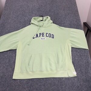 Cape Cod Cuffy's Hoodie Mens 2XL Green Cotton Blend Pullover Souvenir Streetwear